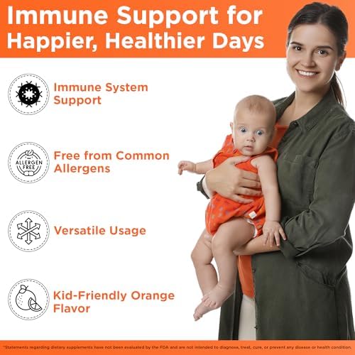 Jarabe Orgánico para Niños Wellements con Vitamina C y Zinc 2 Meses+ (4 Fl Oz) | Apoyo Inmunológico para Niños y Niños Pequeños, Sabor Naranja | Sin - imagen 2
