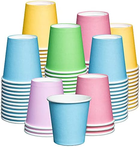 GUSTO [3 oz. - 300 Piezas de Vasos de Papel Desechables para Enjuague Bucal - Colores Variados (Antes Comfy Package) - imagen 1