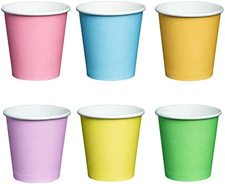 GUSTO [3 oz. - 300 Piezas de Vasos de Papel Desechables para Enjuague Bucal - Colores Variados (Antes Comfy Package) - imagen 2