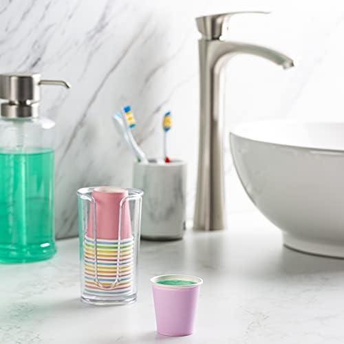 GUSTO [3 oz. - 300 Piezas de Vasos de Papel Desechables para Enjuague Bucal - Colores Variados (Antes Comfy Package) - imagen 3