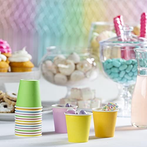 GUSTO [3 oz. - 300 Piezas de Vasos de Papel Desechables para Enjuague Bucal - Colores Variados (Antes Comfy Package) - imagen 5