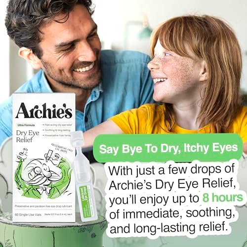 Archie's Remedies, Gotas para Ojos Secos, Alivio Ultra Lubricante, Fórmula Limpia y Sin Conservadores, Viales de Uso Único, 30 Contenido - imagen 3