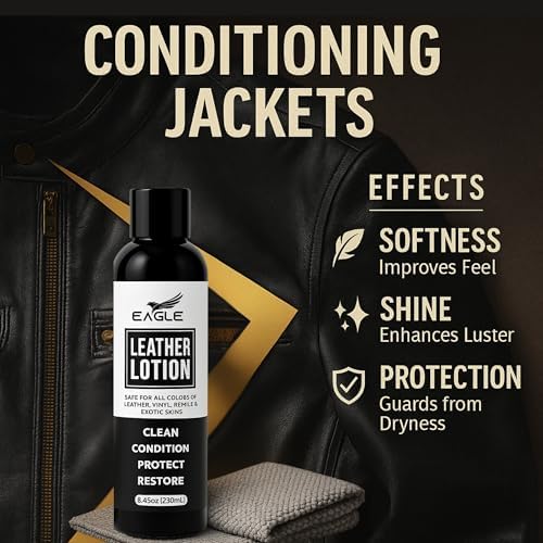 Acondicionador de Piel Eagle - Loción para Cuero con Paño para Botas, Chaquetas, Bolsos y Más - Lanolina y Aceites Naturales para Limpiar, - imagen 2