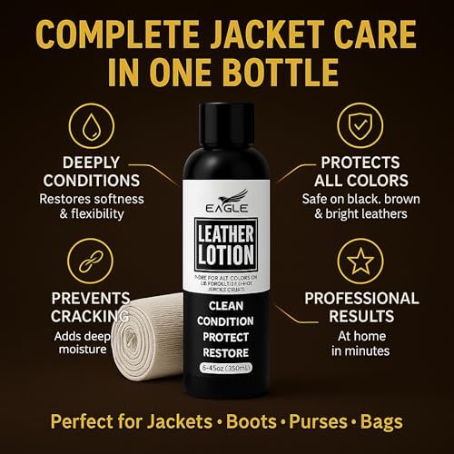 Acondicionador de Piel Eagle - Loción para Cuero con Paño para Botas, Chaquetas, Bolsos y Más - Lanolina y Aceites Naturales para Limpiar, - imagen 3