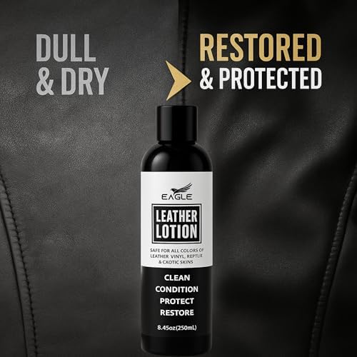 Acondicionador de Piel Eagle - Loción para Cuero con Paño para Botas, Chaquetas, Bolsos y Más - Lanolina y Aceites Naturales para Limpiar, - imagen 4