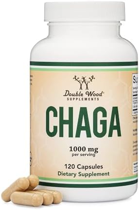Cápsulas de Hongos Chaga 120 Contenido (1,000mg de Polvo de Hongos Chaga por Porción) Ricas en Polisacáridos, Beta Glucanos y Terpenoides - - imagen 1
