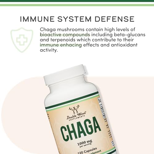 Cápsulas de Hongos Chaga 120 Contenido (1,000mg de Polvo de Hongos Chaga por Porción) Ricas en Polisacáridos, Beta Glucanos y Terpenoides - - imagen 6