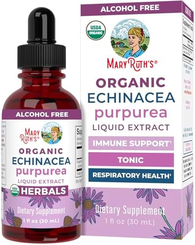 Gotas Líquidas de Echinacea Purpurea MARYRUTH'S Organics | Sin Azúcar | Orgánico USDA | Apoyo Inmunológico | Salud Respiratoria | Sin Alcohol | No - imagen 1