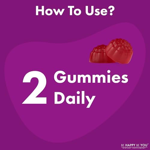 Gomitas Be Happy Be You de Betabel con Granada – Aumentador de Óxido Nítrico y Soporte para la Presión Arterial – Sabor Cereza y Granada – Veganas, - imagen 6