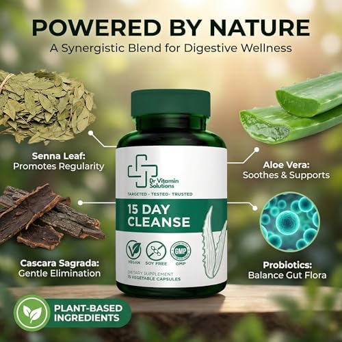 Limpieza y Detox de Colon de 15 Días para Mujeres y Hombres, Con Senna, Aloe Vera, Psyllium y Probióticos, Alivio de Inflamación y Estreñimiento, 15 - imagen 4