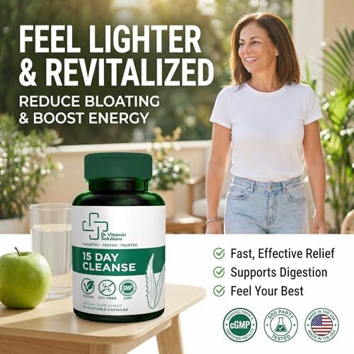 Limpieza y Detox de Colon de 15 Días para Mujeres y Hombres, Con Senna, Aloe Vera, Psyllium y Probióticos, Alivio de Inflamación y Estreñimiento, 15 - imagen 5