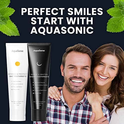Pasta de Dientes AquaSonic Complete Care - Refresca y Protege de Día, Repara y Blanquea de Noche - Libre de Flúor, Natural, Anti-caries, Anti-sarro, - imagen 6
