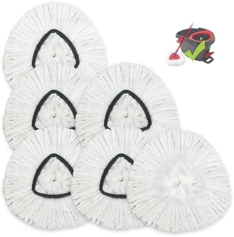 Cabezal de Repuesto para Ocedar Spin Mop - Paquete de 6, Compatible con Mopas Ocedar Triangle y Easywring, Microfibra, Lavable a Máquina - imagen 1