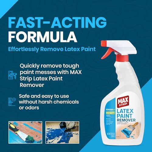 Removedor de Pintura de Látex Max Strip 22oz | Fórmula a Base de Agua de Acción Rápida | Elimina de Manera Segura Látex y Acrílico | Ideal para - imagen 4