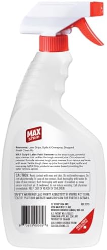 Removedor de Pintura de Látex Max Strip 22oz | Fórmula a Base de Agua de Acción Rápida | Elimina de Manera Segura Látex y Acrílico | Ideal para - imagen 8