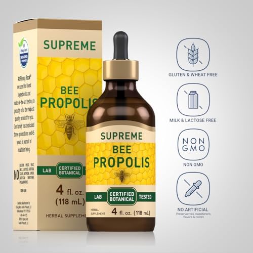 Extracto de Propóleos de Abeja Piping Rock | 4 Fl Oz | Gotas Líquidas Botánicas Certificadas | Suplemento Libre de OGM y Gluten - imagen 3