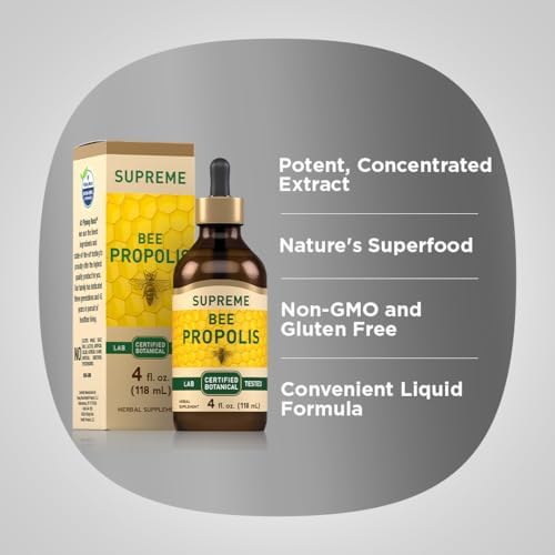 Extracto de Propóleos de Abeja Piping Rock | 4 Fl Oz | Gotas Líquidas Botánicas Certificadas | Suplemento Libre de OGM y Gluten - imagen 4