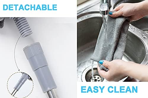 Gadgets de Limpieza Mejorados para Debajo de Electrodomésticos, Duster de Microfibra con Mango Extensible de 26 a 55 Pulgadas, Ideal para Muebles, - imagen 7