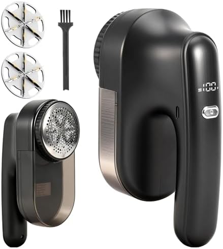 Depiladora de Tela Killrose, Recargable con Cabezal Grande de 2.7in, 6 Cuchillas y Pantalla LED, 2 Velocidades para Ropa, Muebles y Sofás - imagen 1