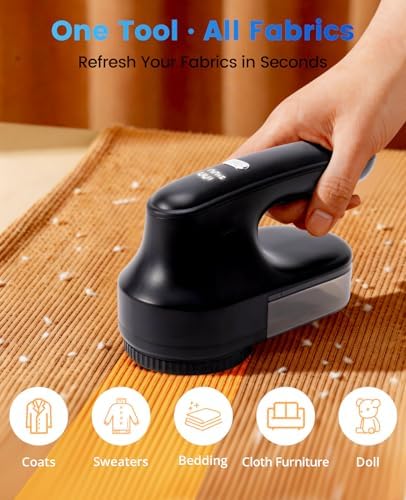 Depiladora de Tela Killrose, Recargable con Cabezal Grande de 2.7in, 6 Cuchillas y Pantalla LED, 2 Velocidades para Ropa, Muebles y Sofás - imagen 4