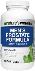 Fórmula Prostatica para Hombres Nature's Wonder con Saw Palmetto, Beta-Sitosterol y Licopeno, 200 Softgels, Suministro para 100 Días - imagen 1