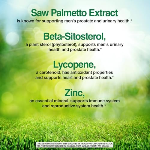 Fórmula Prostatica para Hombres Nature's Wonder con Saw Palmetto, Beta-Sitosterol y Licopeno, 200 Softgels, Suministro para 100 Días - imagen 2