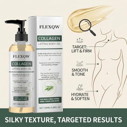 Aceite Corporal de Colágeno, Aceite de Masaje Reafirmante y Tensante, Anti-Flacidez, Hidratante y Reparador para Brazos, Abdomen, Muslos y Todo el - imagen 7