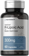 Ácido R-Lipoico Estabilizado Horbäach 300mg | 60 Cápsulas | Con Biotina Optimizadora | No OGM, Sin Gluten | Suplemento Na-RALA - imagen 1