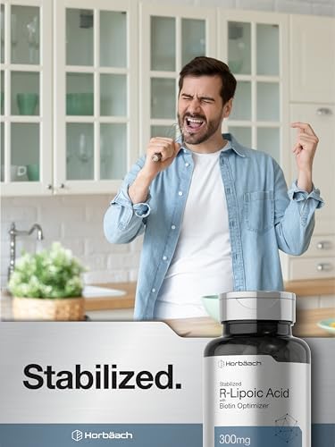 Ácido R-Lipoico Estabilizado Horbäach 300mg | 60 Cápsulas | Con Biotina Optimizadora | No OGM, Sin Gluten | Suplemento Na-RALA - imagen 7