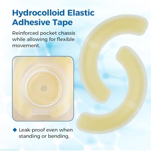 Sunliech 20 Piezas de Tiras Elásticas para Barrera de Ostomía, Hidrocoloide Médico, Suministros para Ostomía, Cinta Adhesiva Impermeable para Bolsa - imagen 4