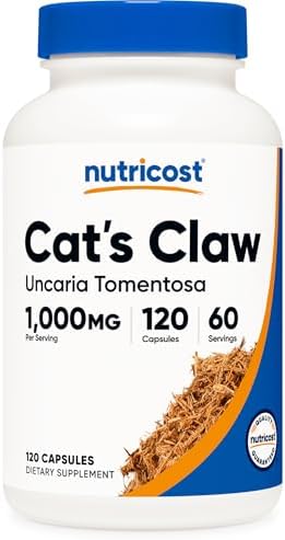 Nutricost Uña de Gato 1000mg, 120 Cápsulas - Cápsulas Vegetarianas, Sin OGM y Sin Gluten, 60 Porciones - imagen 1