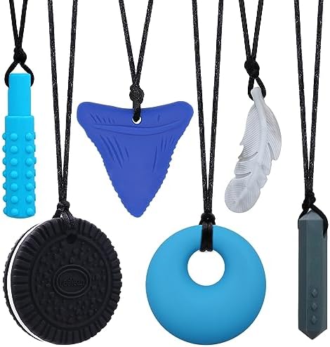 Collares Masticables para Niños con Sensibilidad, Juguetes Sensoriales para Autismo, TDAH y SPD, Reducen la Ansiedad y el Nerviosismo en Adultos - imagen 1
