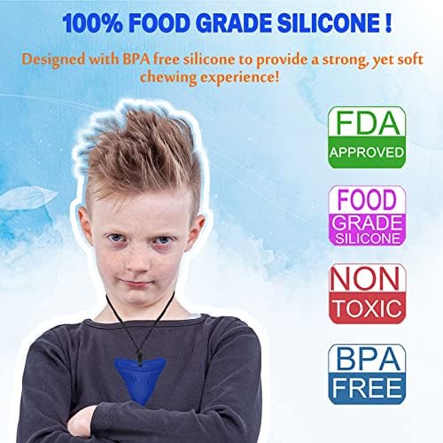 Collares Masticables para Niños con Sensibilidad, Juguetes Sensoriales para Autismo, TDAH y SPD, Reducen la Ansiedad y el Nerviosismo en Adultos - imagen 2