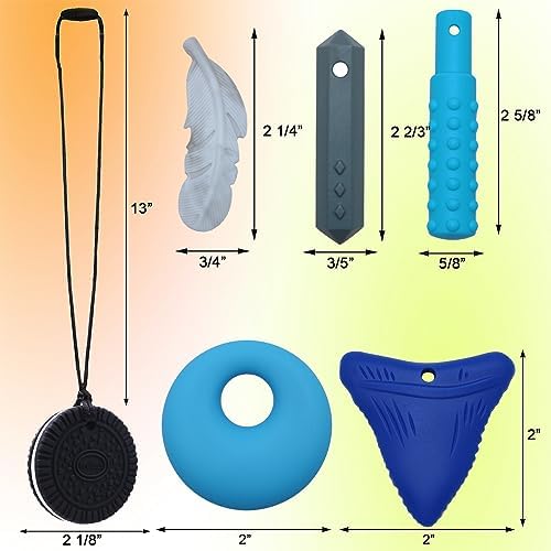 Collares Masticables para Niños con Sensibilidad, Juguetes Sensoriales para Autismo, TDAH y SPD, Reducen la Ansiedad y el Nerviosismo en Adultos - imagen 7
