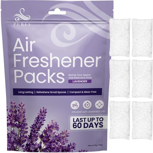 Paquete de 6 Eliminadores de Olores de Lavanda | Absorbente de Olores Duradero para el Hogar, Armario, Zapatos y Espacios Pequeños | Packs - imagen 1