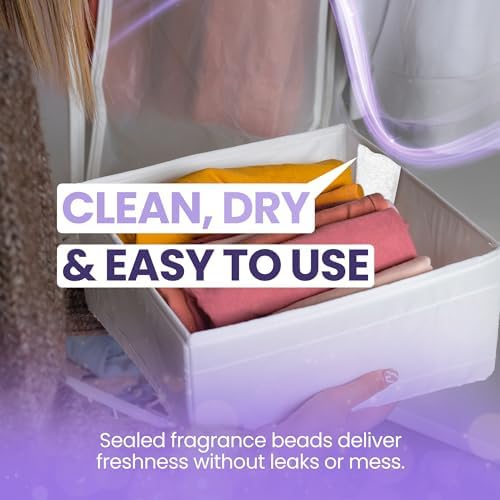 Paquete de 6 Eliminadores de Olores de Lavanda | Absorbente de Olores Duradero para el Hogar, Armario, Zapatos y Espacios Pequeños | Packs - imagen 7
