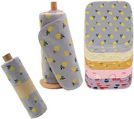 Rollo de Toallas de Papel Sin Papel, Paquete de 25 Toallas de Algodón Lavables y Reutilizables - 10 X 10 Servilletas Ecológicas Zero Waste - imagen 1