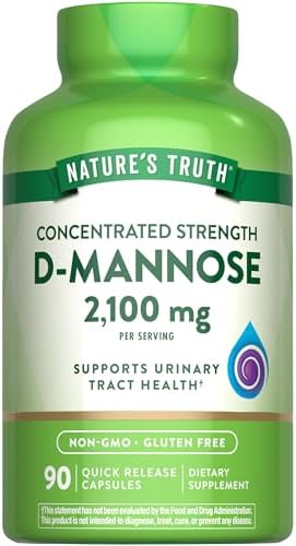 Píldoras de D-Mannosa Nature's Truth | 2100mg | 90 Cápsulas | Suplemento Sin OGM y Libre de Gluten - imagen 1