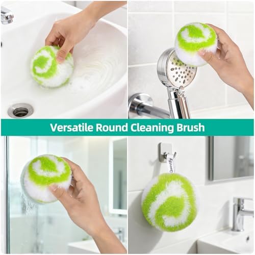Cepillo de limpieza para baño Qaestfy 4 en 1, cepillo para bañera de 51'' con mango largo, cerdas suaves y duras, limpiador de ducha sin rayones. - imagen 6