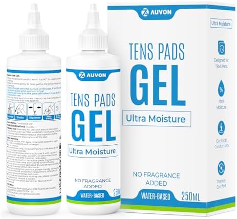 Gel Conductor Profesional AUVON para Almohadillas TENS, Gel Electrodos Sin Olor, Hidratación Óptima para Estimulador Muscular y EMS, 2 x 250ml - imagen 1