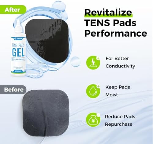 Gel Conductor Profesional AUVON para Almohadillas TENS, Gel Electrodos Sin Olor, Hidratación Óptima para Estimulador Muscular y EMS, 2 x 250ml - imagen 2
