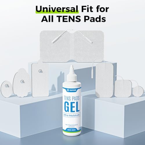 Gel Conductor Profesional AUVON para Almohadillas TENS, Gel Electrodos Sin Olor, Hidratación Óptima para Estimulador Muscular y EMS, 2 x 250ml - imagen 3