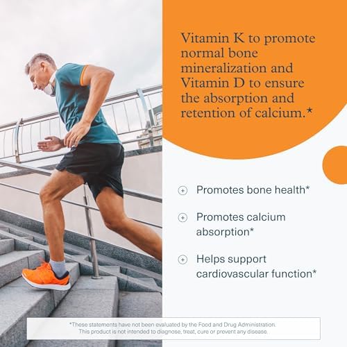 Youtheory K2D3 - Suplemento para Huesos y Corazón - Vitamina D3 y K2 - Sin Lácteos, Soja ni Gluten - Durazno, 60 Gomas Vegetarianas - imagen 3