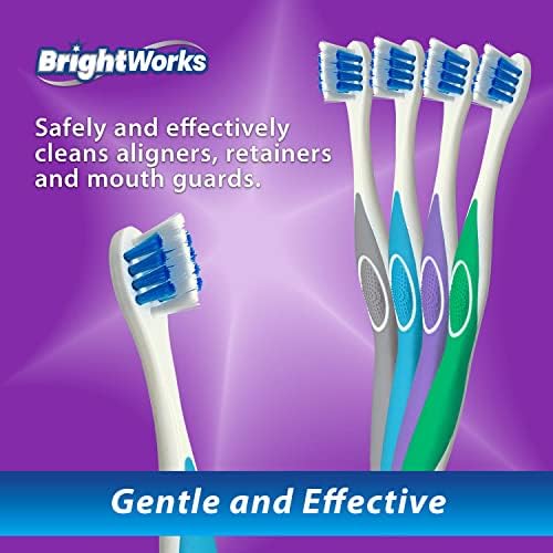 Cepillo BrightWorks para Alineadores (Paquete de 3) - Limpia de Forma Segura y Efectiva Alineadores, Retenedores y Protectores Bucales. Fácil de Usar - imagen 3