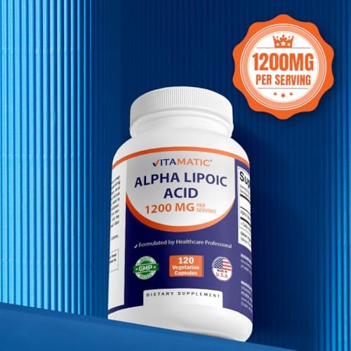 Ácido Lipoico Vitamatic 1200mg por Porción, 120 Cápsulas - Sin Gluten, Cápsulas Vegetarianas, Sin Soja y No Transgénico - imagen 5