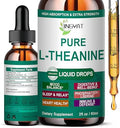 Gotas Líquidas de L Teanina, 400mg para Adultos y Niños, Suplemento Orgánico de Alta Absorción, Enfoque Natural, Sin OGM | Sin Gluten | 30 Porciones - imagen 1