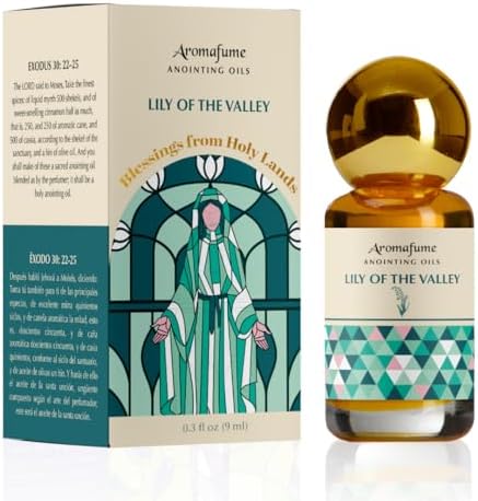 Aceite de Unción Lirio de los Valles 9ml | Bendiciones de Tierra Santa | Aceite de Oliva Bendecido de Jerusalén con Especias Bíblicas | Ingredientes - imagen 1