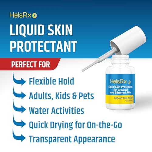 HelsRx Pegamento Líquido para Vendajes - Gel Invisible para Reparar Piel en Talones Agrietados, Pies, Dedos, Raspones y Ampollas - Protección - imagen 4