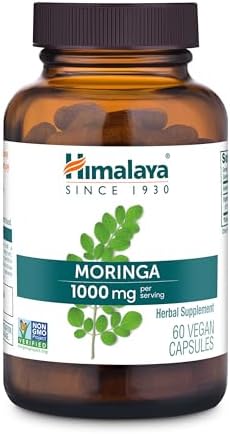 Himalaya Moringa - Suplemento Herbal Antioxidante para Bienestar y Vitalidad, Vegano, No Transgénico, Sin Gluten, 1000 mg, 60 Cápsulas - imagen 1