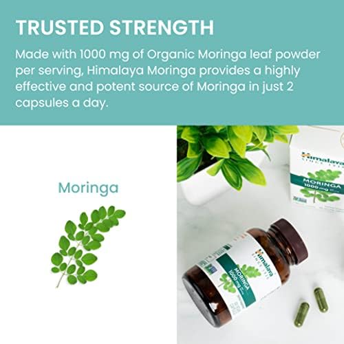 Himalaya Moringa - Suplemento Herbal Antioxidante para Bienestar y Vitalidad, Vegano, No Transgénico, Sin Gluten, 1000 mg, 60 Cápsulas - imagen 6